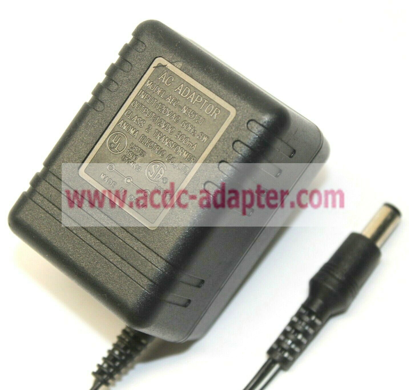 NEW Anoma Electric AEC-N35121 AC Adapter Power Supply Charger 12V 300mA Class 2
